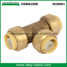 OEM& ODM Quality Brass Forged Push Fit Equal Tee (IC-1019)